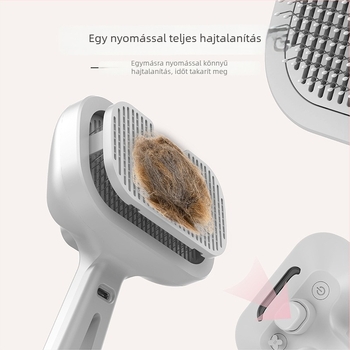 Beech újratölthető állatgondozó spray-kefe masszázs funkcióval — eltávolítja a laza szőrt macskáknál és kutyáknál, ABS