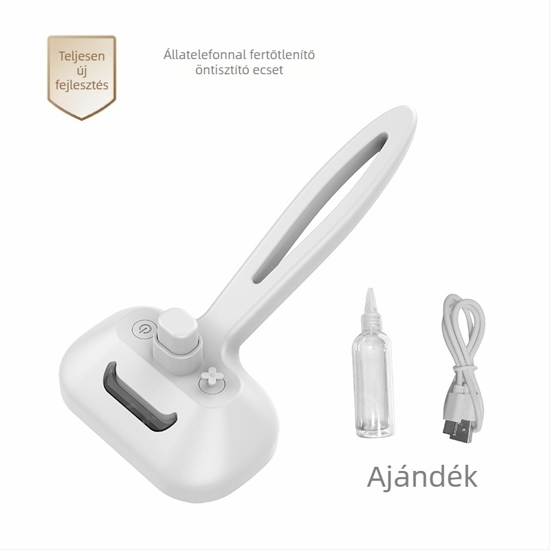 Beech újratölthető állatgondozó spray-kefe masszázs funkcióval — eltávolítja a laza szőrt macskáknál és kutyáknál, ABS