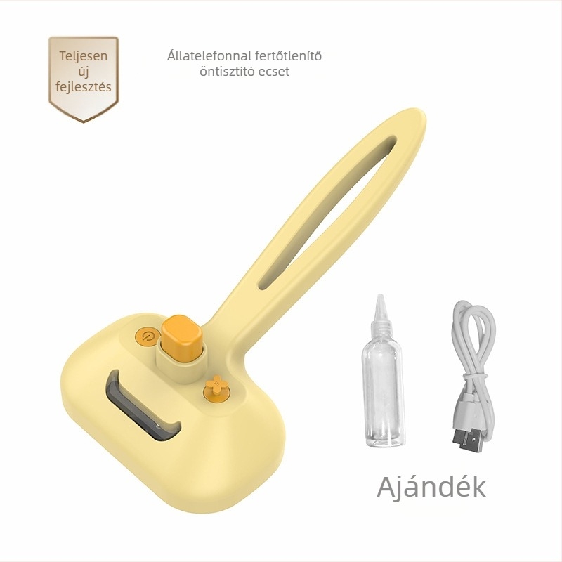 Beech újratölthető állatgondozó spray-kefe masszázs funkcióval — eltávolítja a laza szőrt macskáknál és kutyáknál, ABS