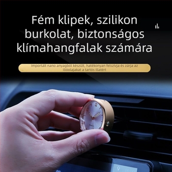 Autó belső óra, légkivezető dekoráció és aromaterápiás diffúzor
