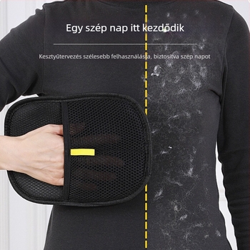 Jucheng macskaápoló kesztyűk, kör alakú hajkefével a macskák ápolásához, poliészter, hosszú szőrű macskáknak