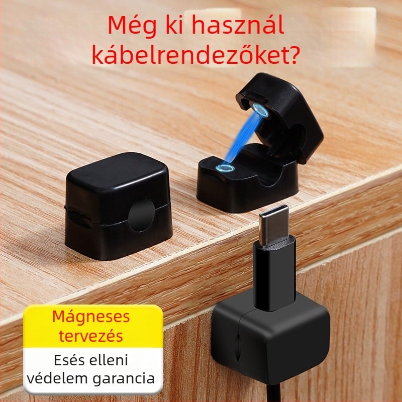 Mágneses ragasztós kábelrendező az asztalhoz (ABS akrilfilm; asztali használat; márka Qiao Jie)