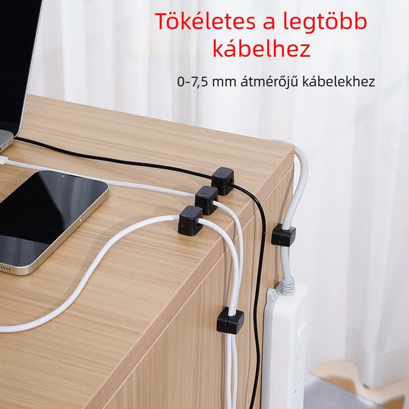 Mágneses ragasztós kábelrendező az asztalhoz (ABS akrilfilm; asztali használat; márka Qiao Jie)