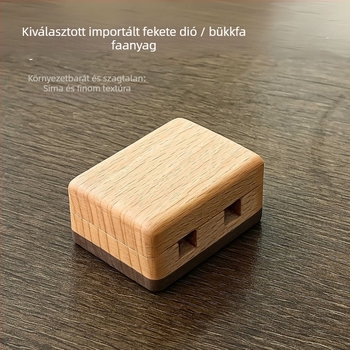 Modern kuboid alakú fa kábelrendező asztalra és a falra, adatkábelekhez