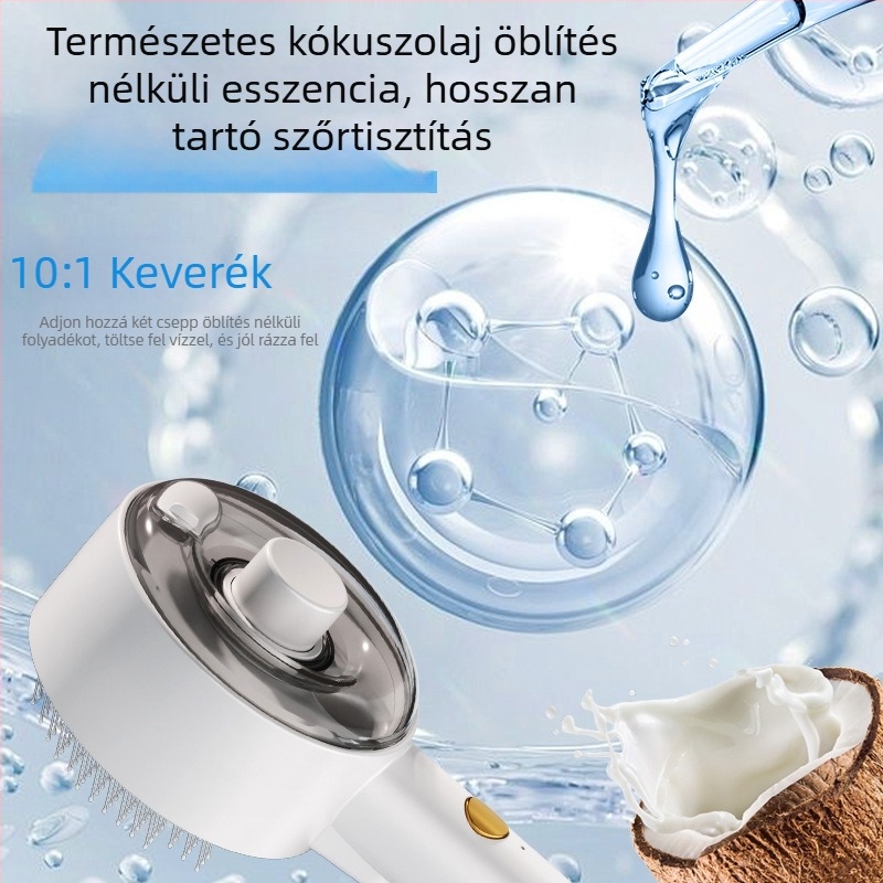 Új háziállat spray-masszázs fésű egygombos szőrtelenítés és öntisztító dizájnnal — macska alakú ápoló fésű kutyáknak és macskáknak