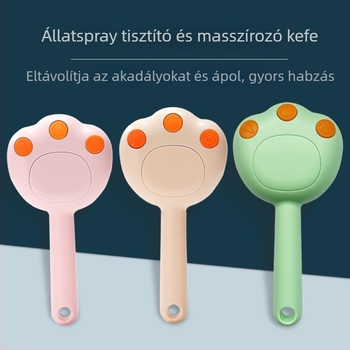 Elektronikus permetező masszírozó kefe háziállatoknak – macskák és kutyák számára, ABS+TPR, szőrzet eltávolítása és paraziták eltávolítása, selymes bunda