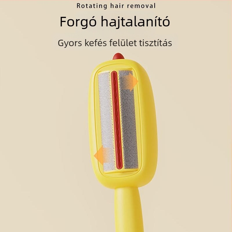 Elektrostatikus szőr-eltávolító kefe görgővel – mosható, hosszú nyél, macska- és kutyaszőr eltávolítására