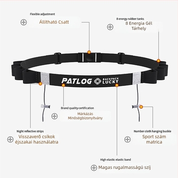 Drifter maratoni rajtszámöv, poliészter, tehermentesítés, uniszex, kültéri sportokhoz