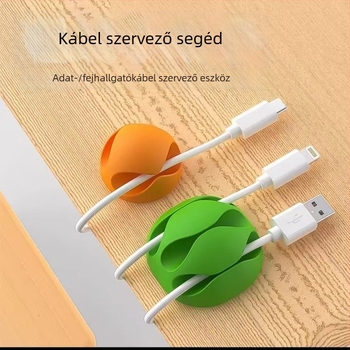 Szilikon asztali kábelklipsz – kábelrendező, aranyos rajzfilm-stílus, 2024 nyári bevezetés, súly 5 g (2 lyuk) / 6,5 g (3 lyuk)