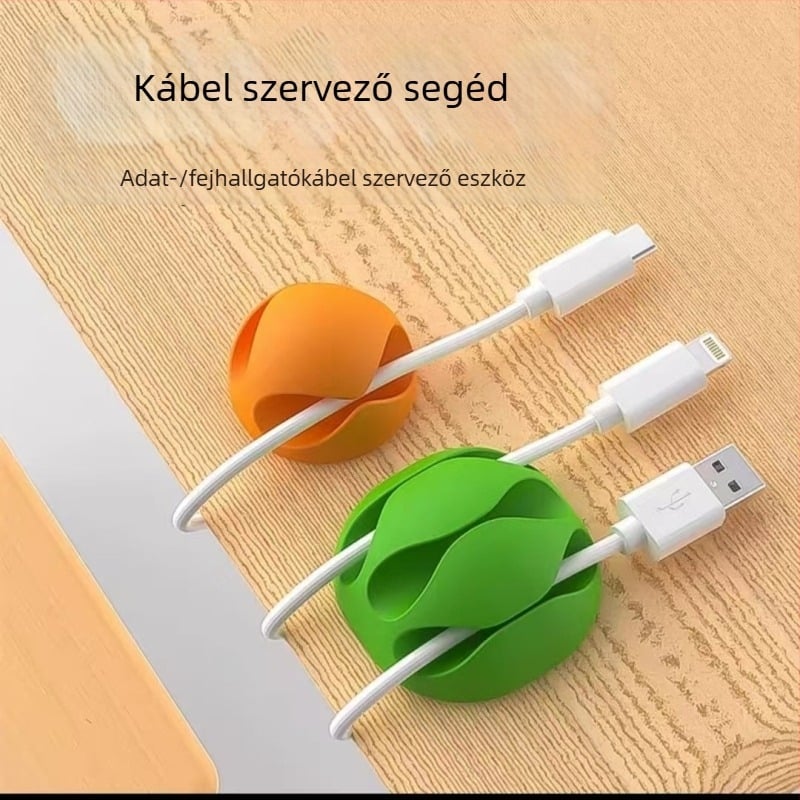 Szilikon asztali kábelklipsz – kábelrendező, aranyos rajzfilm-stílus, 2024 nyári bevezetés, súly 5 g (2 lyuk) / 6,5 g (3 lyuk)