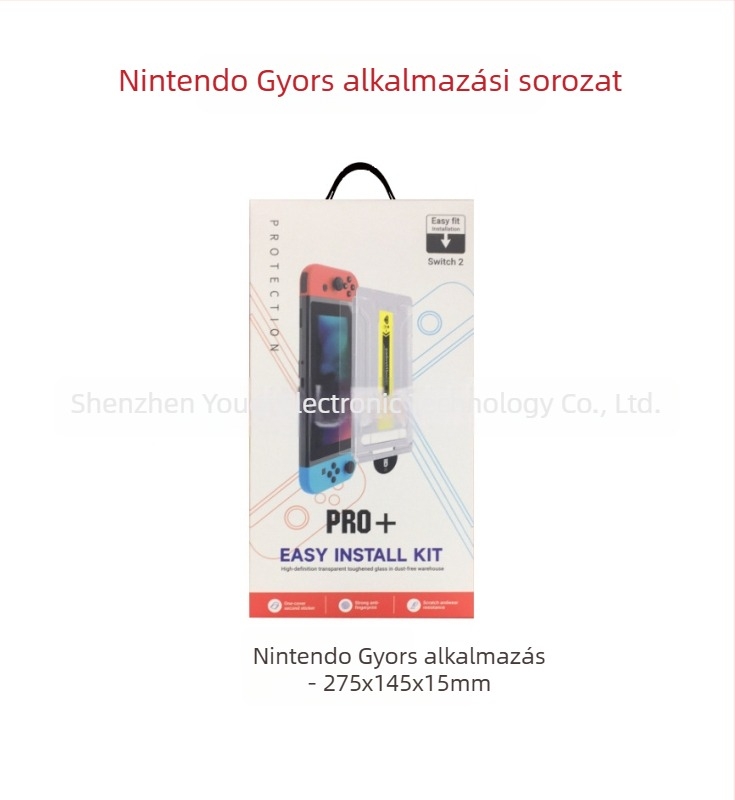 Nintendo Switch 2 képernyővédő üveg – elülső fólia, HD, anti-ujjlenyomat, UV-védelem, matt felület, nem teljes kijelző fedettség