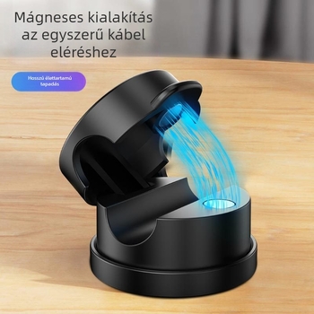 Asztali és falra szerelhető mágneses kábelrendező — ABS + erős mágnes, japán stílus, kábel tartó és tárolócsat