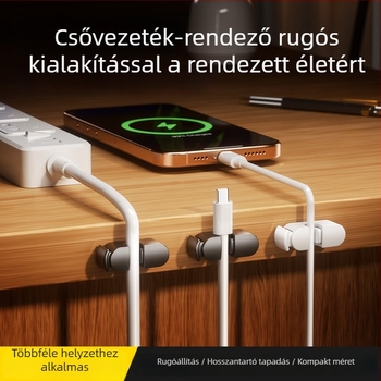 Öntapadós asztali kábelrendező – ABS, egyszerű és modern stílus, iroda, otthon, kollégium és autó használatára