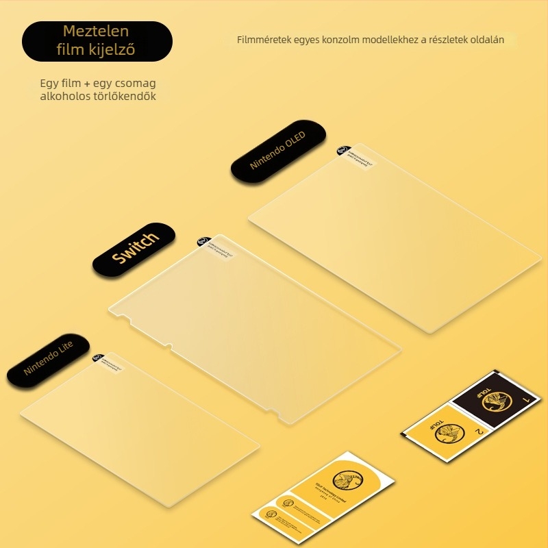 Nintendo Switch OLED-hez temperált üveg kijelzővédő — 0,3 mm, HD átláthatóság, ujjlenyomat-mentes, ütésálló, teljes képernyős fedettség