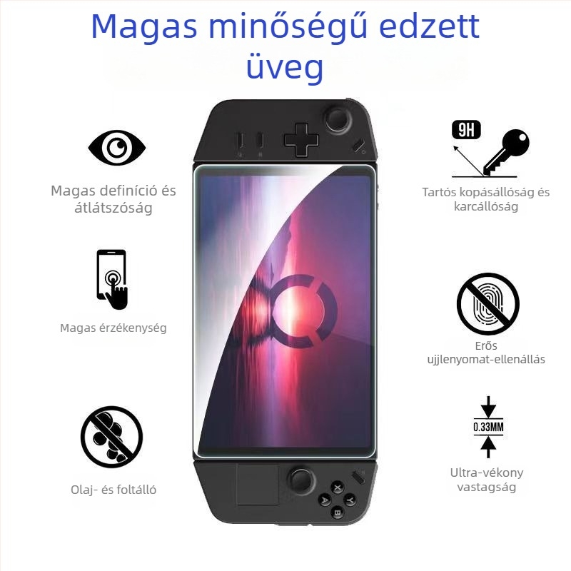 Lenovo Legion Go S temperált üveg kijelzővédő – 0.25 mm, 99% átlátszóság, Arc Edge HD, kompatibil Legion Go S kézi játékkonzolához