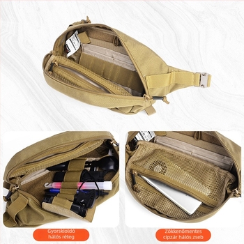 Sport derék táska szabadtéri tevékenységekhez — Oxford anyag, lélegző, vízálló, kopásálló, uniszex