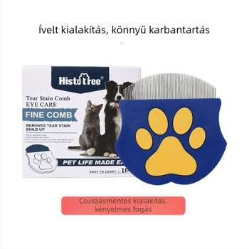 Ívelt formájú háziállat-kefe hosszú szőrű kutyáknak — bolha, csomók és laza szőr eltávolítása; Hao mark márka