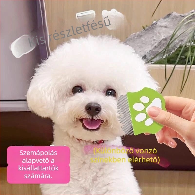 Ívelt formájú háziállat-kefe hosszú szőrű kutyáknak — bolha, csomók és laza szőr eltávolítása; Hao mark márka