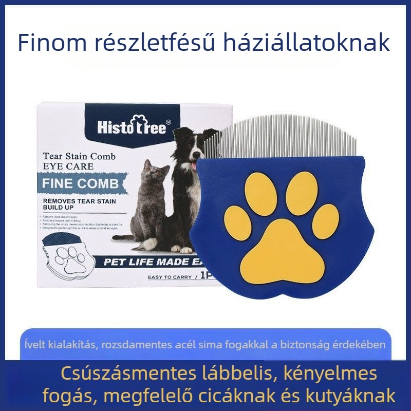 Ívelt formájú háziállat-kefe hosszú szőrű kutyáknak — bolha, csomók és laza szőr eltávolítása; Hao mark márka