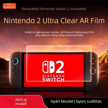Nintendo Switch OLED/Lite AR kijelzővédő – anti-reflexiós film, 0,16 mm, 96% átlátszóság, Switch2-kompatibilis