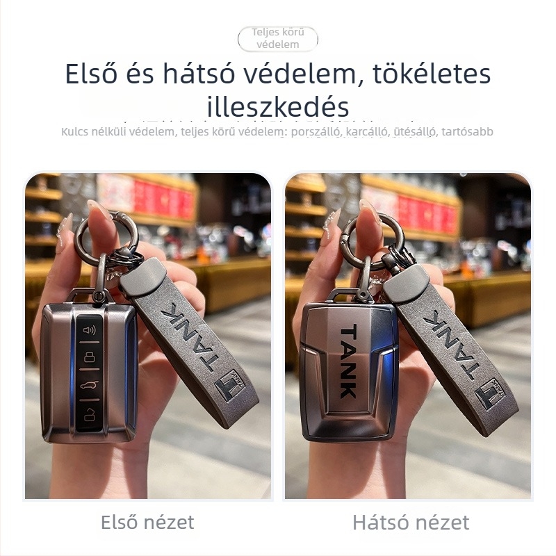 Tank 300 kulcstartó tok, TPU, üzleti stílus, Huihuang Da