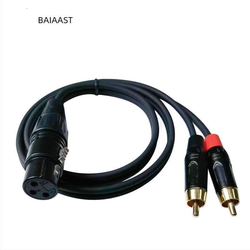XLR férfi/női a 2× RCA audiókábelhez