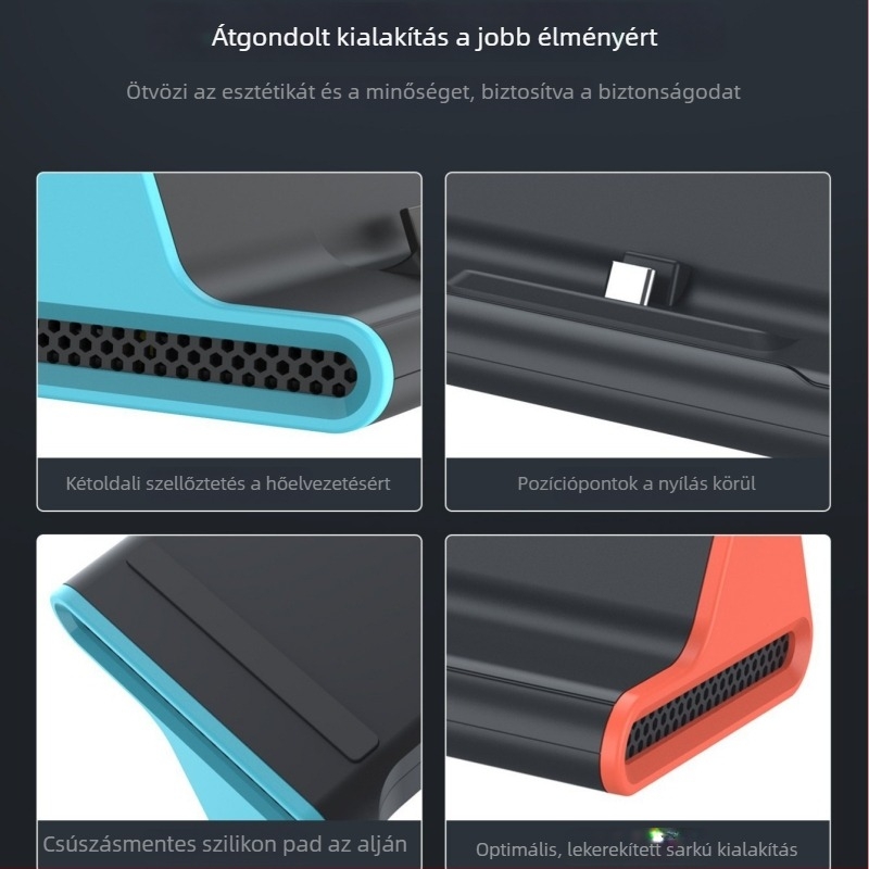 Switch2 vetítő-dokk hálózati interfésszel, PD gyors töltés, TV mód, HD konverter, plug-and-play