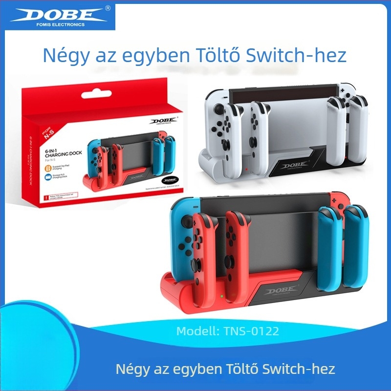 Joy-Con töltőállvány Switchhez és Switch OLED-hez (Bal- és jobb Joy-Con támogatás; Modell: TNS-0122; Interfész: Type-C; Anyag: Műanyag)