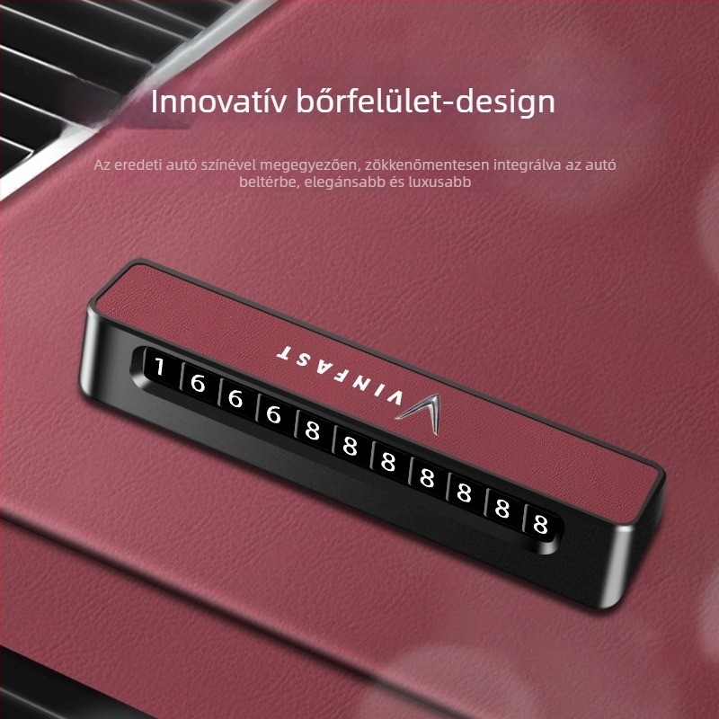VINFAST VF8 gépjármű ideiglenes parkolólemez, rejtett típus, modell 001, Universal márka, logó nélküli