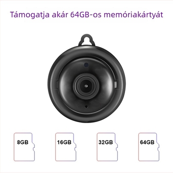 Okos otthoni biztonsági kamera WiFi-vel, HD felbontás, infravörös éjszakai látás, beltéren és kültéren egyaránt használható