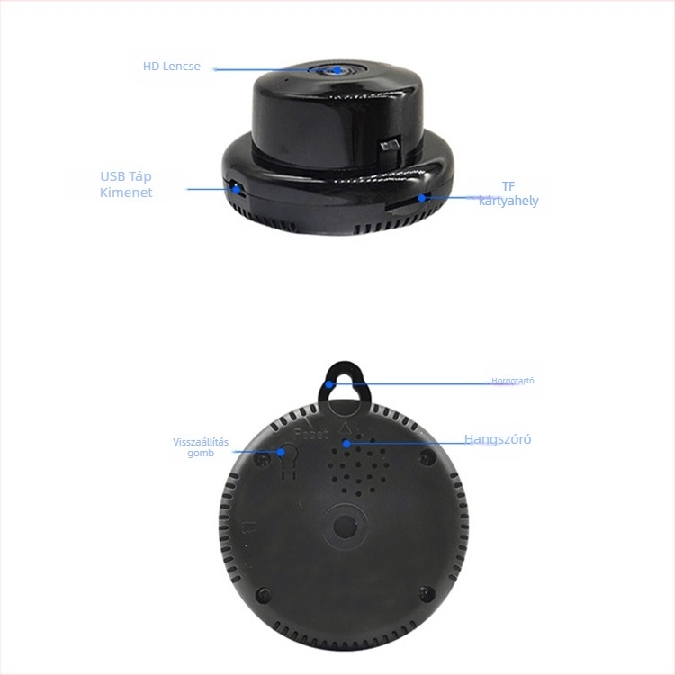 Okos otthoni biztonsági kamera WiFi-vel, HD felbontás, infravörös éjszakai látás, beltéren és kültéren egyaránt használható