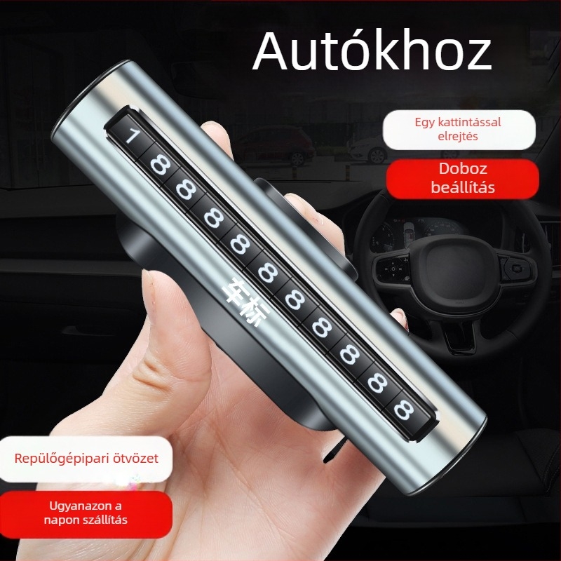 Toyota Avalon, RAV4, Camry, CH-R, Levin számára ideiglenes parkolási tábla — fém, Shadow márka, nem személyre szabható