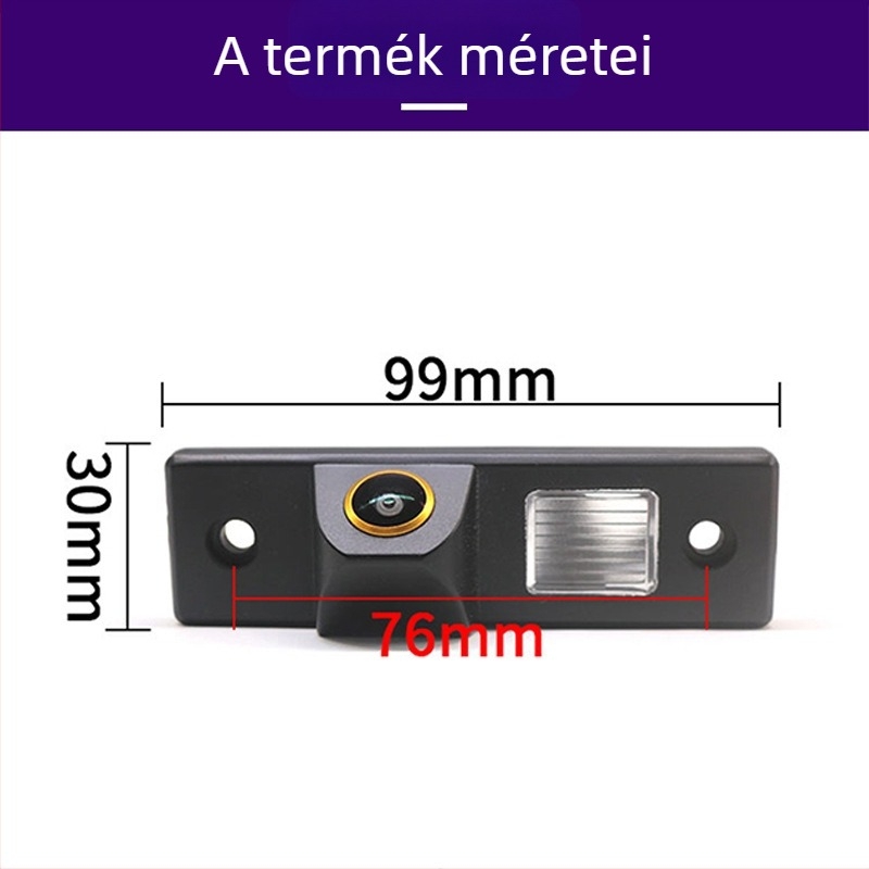 Beépített HD hátsó kamera járművekhez Chevrolet Epica/Lefeng/Copac/Cruze – felbontás 1280x720, AHD jel, 170° látószög, 12V tápegység