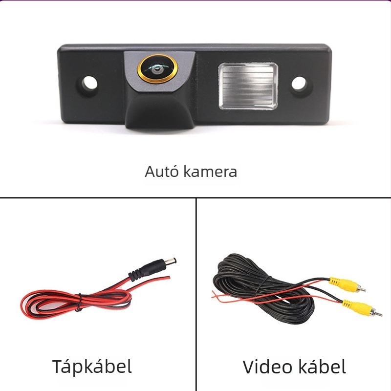 Beépített HD hátsó kamera járművekhez Chevrolet Epica/Lefeng/Copac/Cruze – felbontás 1280x720, AHD jel, 170° látószög, 12V tápegység