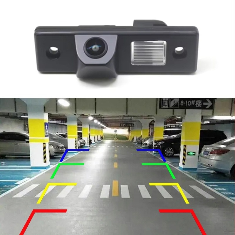 Beépített HD hátsó kamera járművekhez Chevrolet Epica/Lefeng/Copac/Cruze – felbontás 1280x720, AHD jel, 170° látószög, 12V tápegység