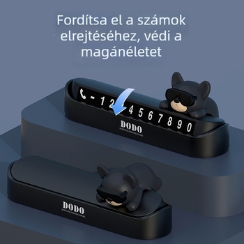 Ideiglenes parkolótábla autóhoz rejtett telefonszámmal és testreszabható logóval - ajándék