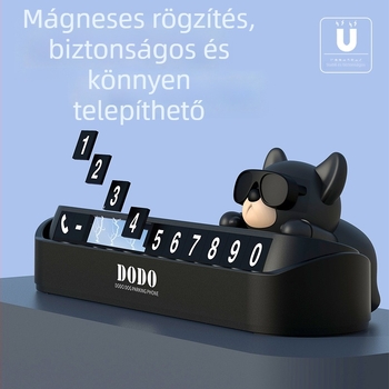 Ideiglenes parkolótábla autóhoz rejtett telefonszámmal és testreszabható logóval - ajándék