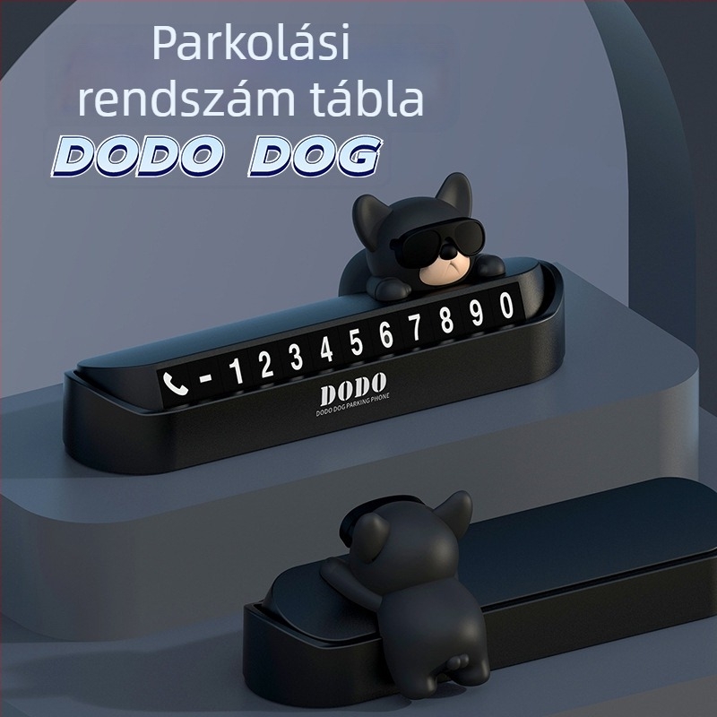 Ideiglenes parkolótábla autóhoz rejtett telefonszámmal és testreszabható logóval - ajándék