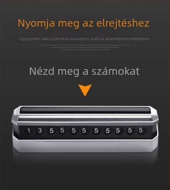 Ideiglenes parkolási tábla autóhoz, LMH-P001, műanyag, logóval testreszabható, magáncímkézés lehetősége