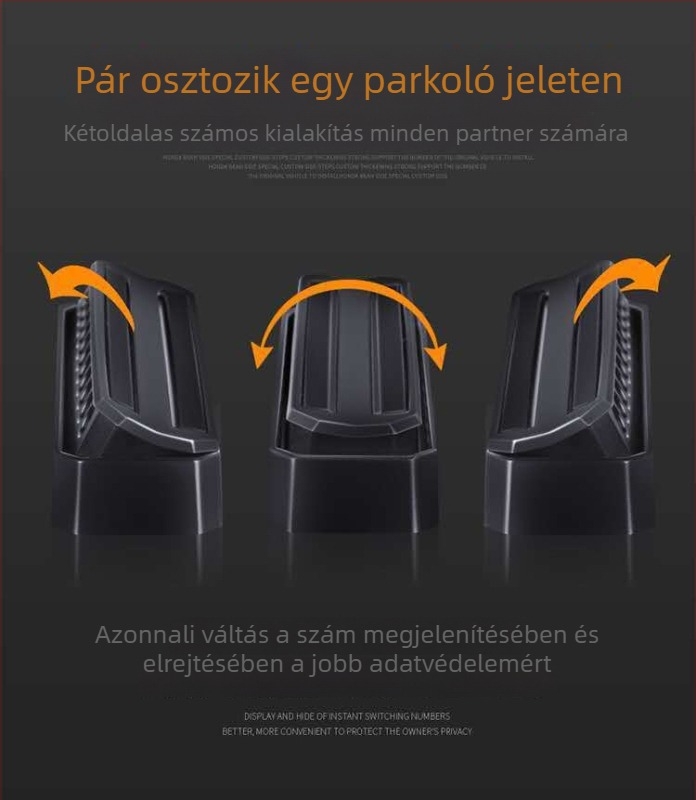 Ideiglenes parkolási tábla autóhoz, LMH-P001, műanyag, logóval testreszabható, magáncímkézés lehetősége