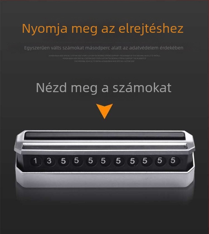 Ideiglenes parkolási tábla autóhoz, LMH-P001, műanyag, logóval testreszabható, magáncímkézés lehetősége