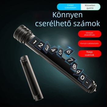 Alumíniumötvözetből készült ideiglenes parkolási jel rejtett biztonsági kalapáccsal és vágóval – parkolási számkártya, Guangdong eredetű, QB.DESIGN/Joba DESIGN