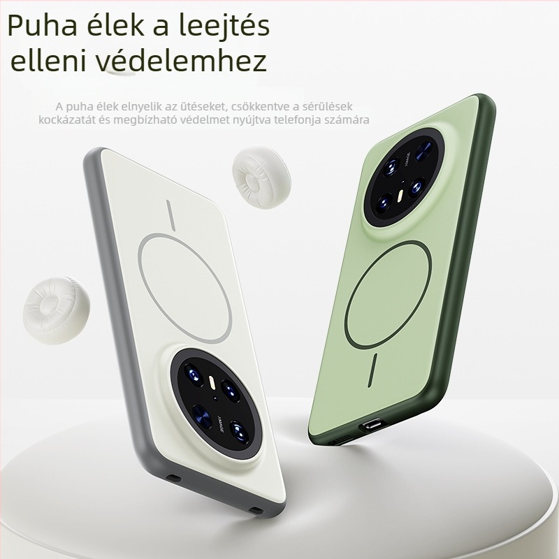 Huawei P90 Pro Max védőtok, Unbounded sorozat, teljes lefedettség, bőrhatású érzet, matt felület, mágneses rögzítés