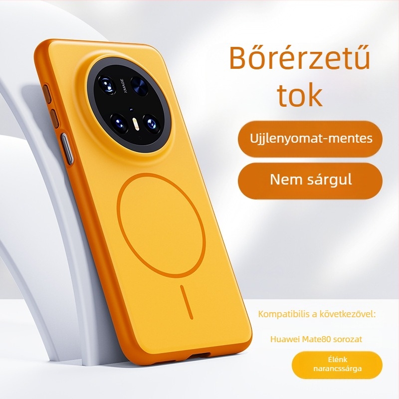 Huawei P90 Pro Max védőtok, Unbounded sorozat, teljes lefedettség, bőrhatású érzet, matt felület, mágneses rögzítés