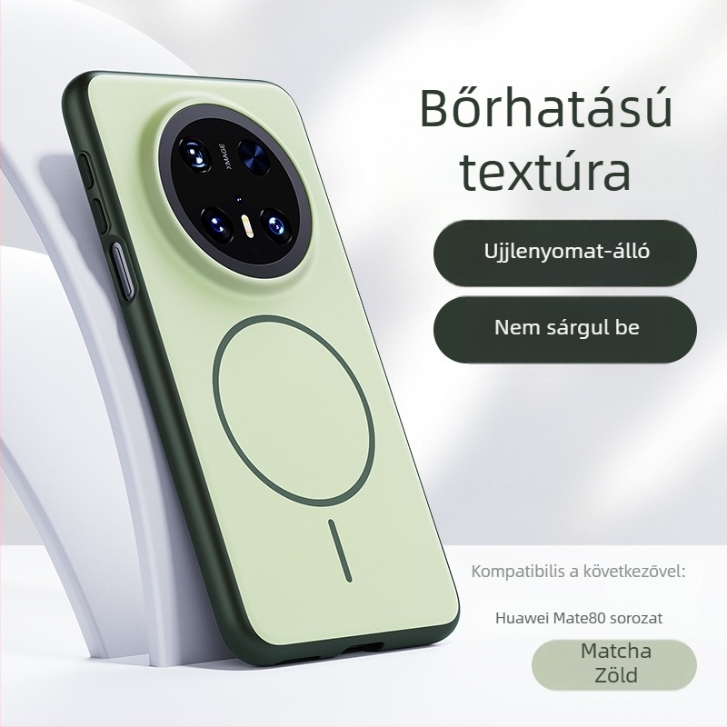 Huawei P90 Pro Max védőtok, Unbounded sorozat, teljes lefedettség, bőrhatású érzet, matt felület, mágneses rögzítés