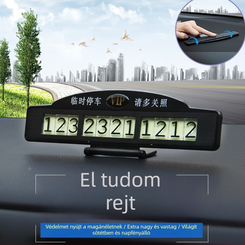 Ideiglenes parkoló tábla - műanyag, VIP sorozat, rendkívül erős tapadás, testre szabható