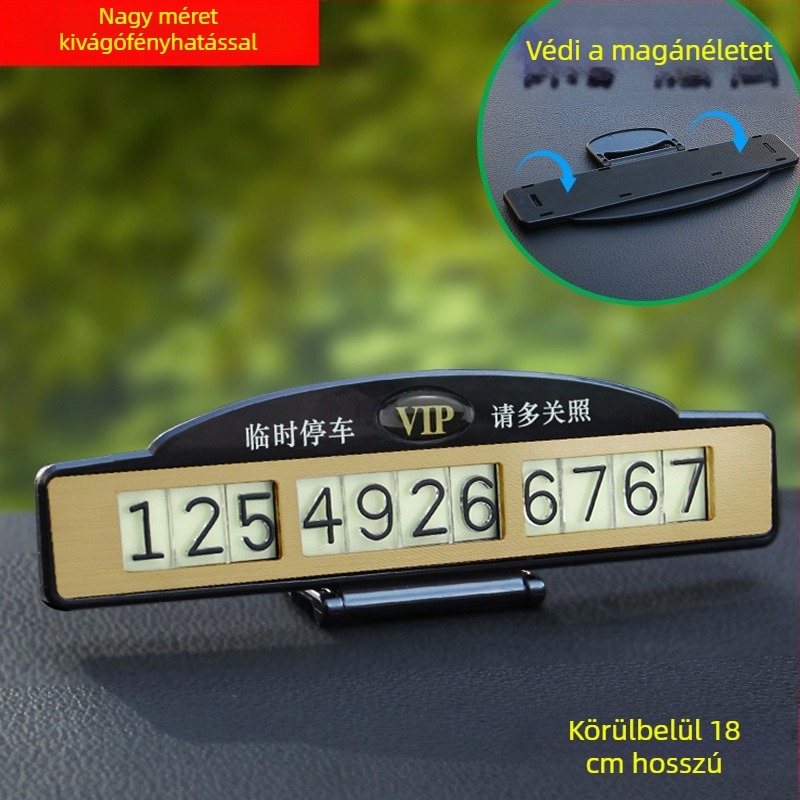 Ideiglenes parkoló tábla - műanyag, VIP sorozat, rendkívül erős tapadás, testre szabható
