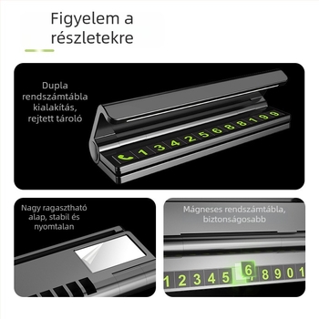 Műanyag rejtett ideiglenes parkolótábla telefonszámmal, modell HH-088, logónyomtatás, testreszabás, Tianxi