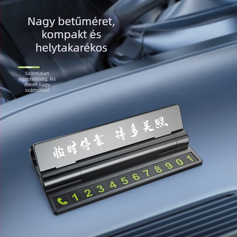 Műanyag rejtett ideiglenes parkolótábla telefonszámmal, modell HH-088, logónyomtatás, testreszabás, Tianxi
