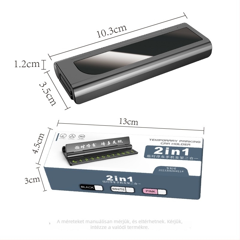 Műanyag rejtett ideiglenes parkolótábla telefonszámmal, modell HH-088, logónyomtatás, testreszabás, Tianxi